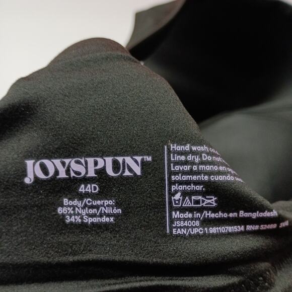 Joyspun Plus Wirefree Full Coverage Bra Women's Size 44D Black Smooth Wings - Picture 5 of 5